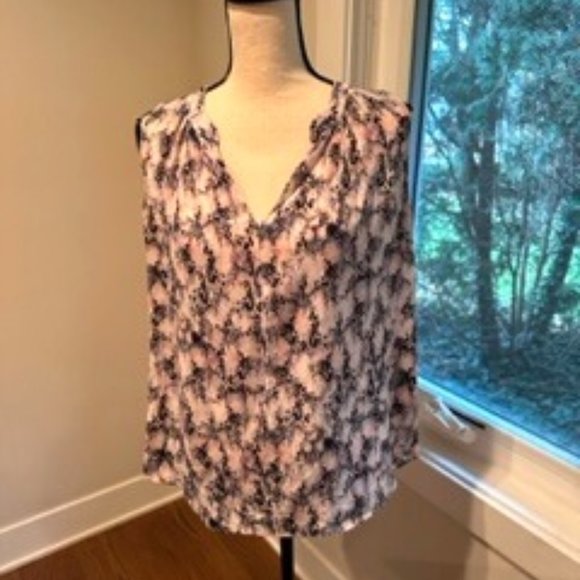 Rebecca Taylor V Neck Silk Tank - Size 8 - Picture 1 of 2